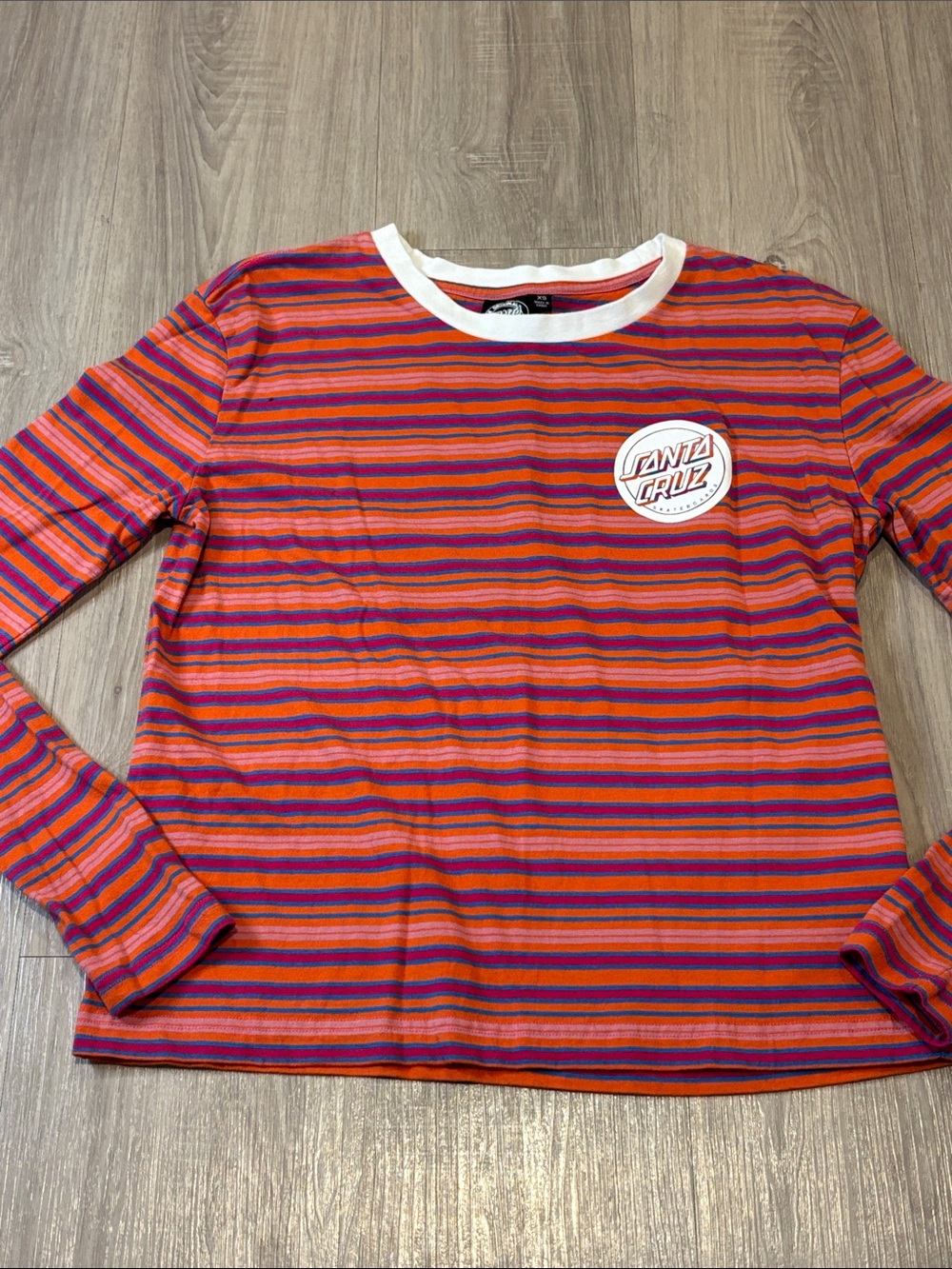 Santa Cruz Skateboards Stripe Ringed Dot Boyfriend Ringer Long sleeve tee - Picture 4 of 13